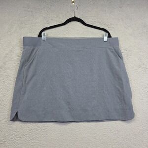 32 Degrees Skort Women 2X Gray Built in Shorts Stretch Sports Tennis Golf Active